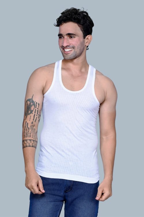 KOTHARI FREEDOM ORIGINALS MEN SOLID ITCH -FREE & COMFORTABLE U-NECK SLEEVELESS REGULAR FIT TANK FIT 100% COMBED COTTON VEST INNERWEAR (PACK OF 10)