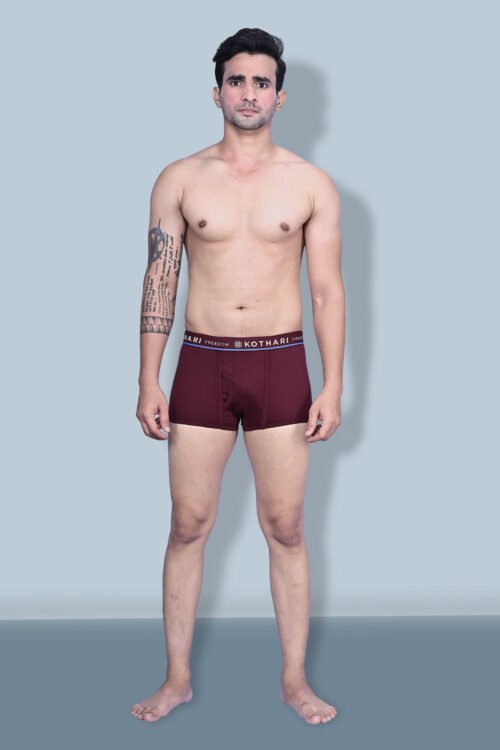 Freedom Men’s Super Combed Cotton Regular Fit Solid Antimicrobial Trunks with a No Marks Waistband.