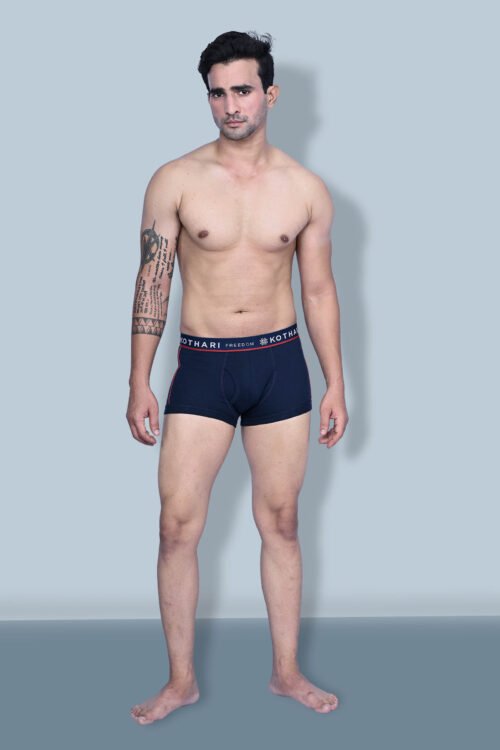 Freedom Men’s Anti-Bacterial Multicolour Mid-Rise Outer Elastic Move Trunks – 100% Combed Cotton