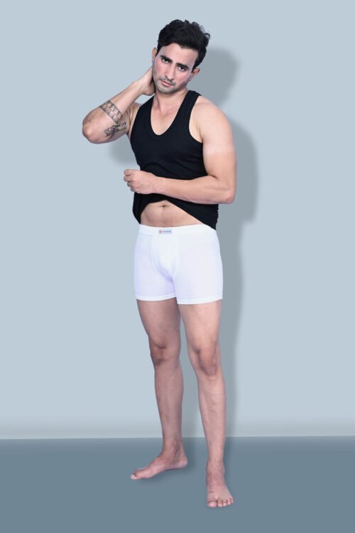 FREEDOM Men’s Super 100% Combed Cotton Mid Rise Ribbed Solid Boxer Briefs with Ultrasoft Waistband.