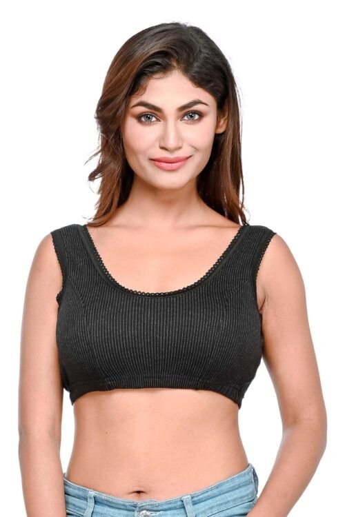 Kothari Uber Lingere Bra for Women | Medium Coverage Slip on Bra Slim Strap Stretch Thermal Non Padded Wireless Slip on Bras for Women