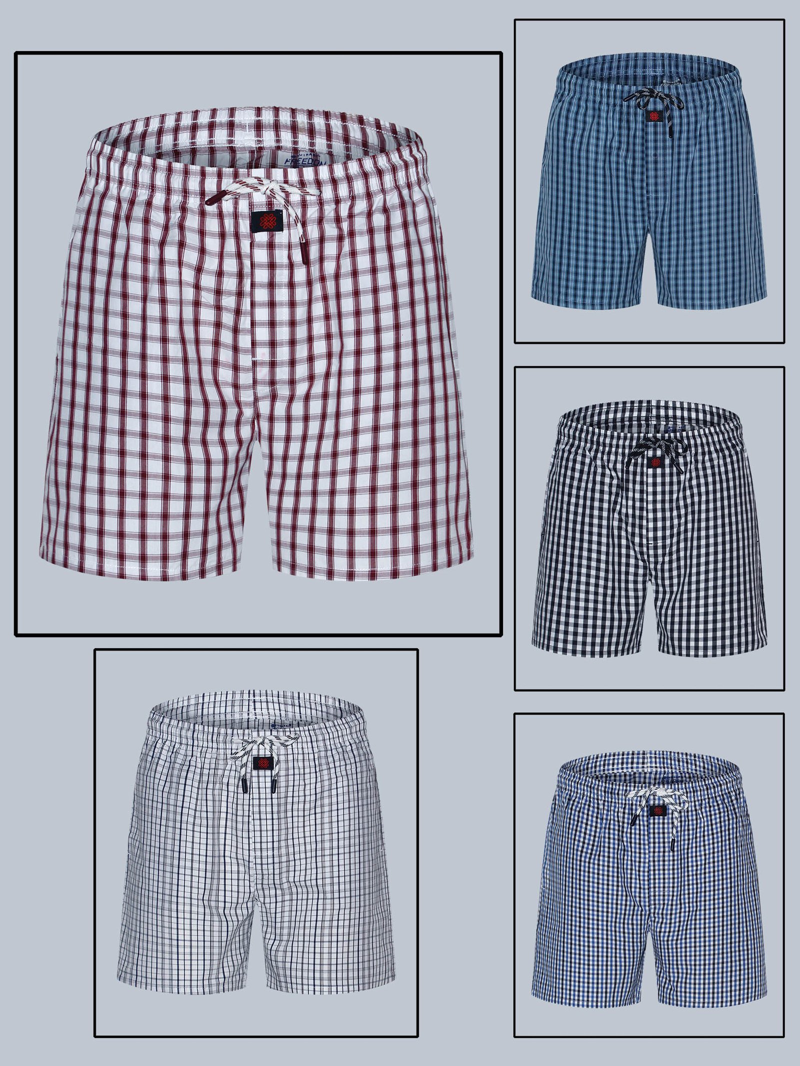 Kothari Freedom Men's Regular Fit Checked Shorts, Made from Super Combed Mercerized Cotton Fabric with Side Pockets - Image 10