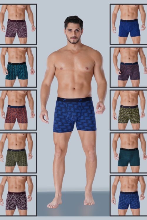 Freedom Men’s Stylish Printed Drawers – Soft Stretch Cotton with Comfort Outer Elastic Waistband