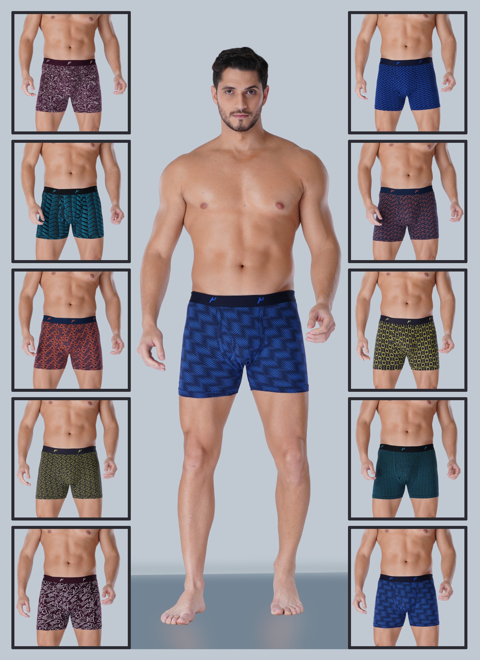 Freedom Men’s Stylish Printed Drawers – Soft Stretch Cotton with Comfort Outer Elastic Waistband