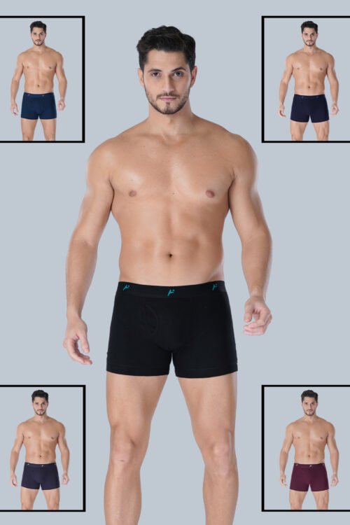 Freedom Men’s 100% Cotton Ribbed Drawers – Anti-Bacterial Finish with Outer Elastic Waistband