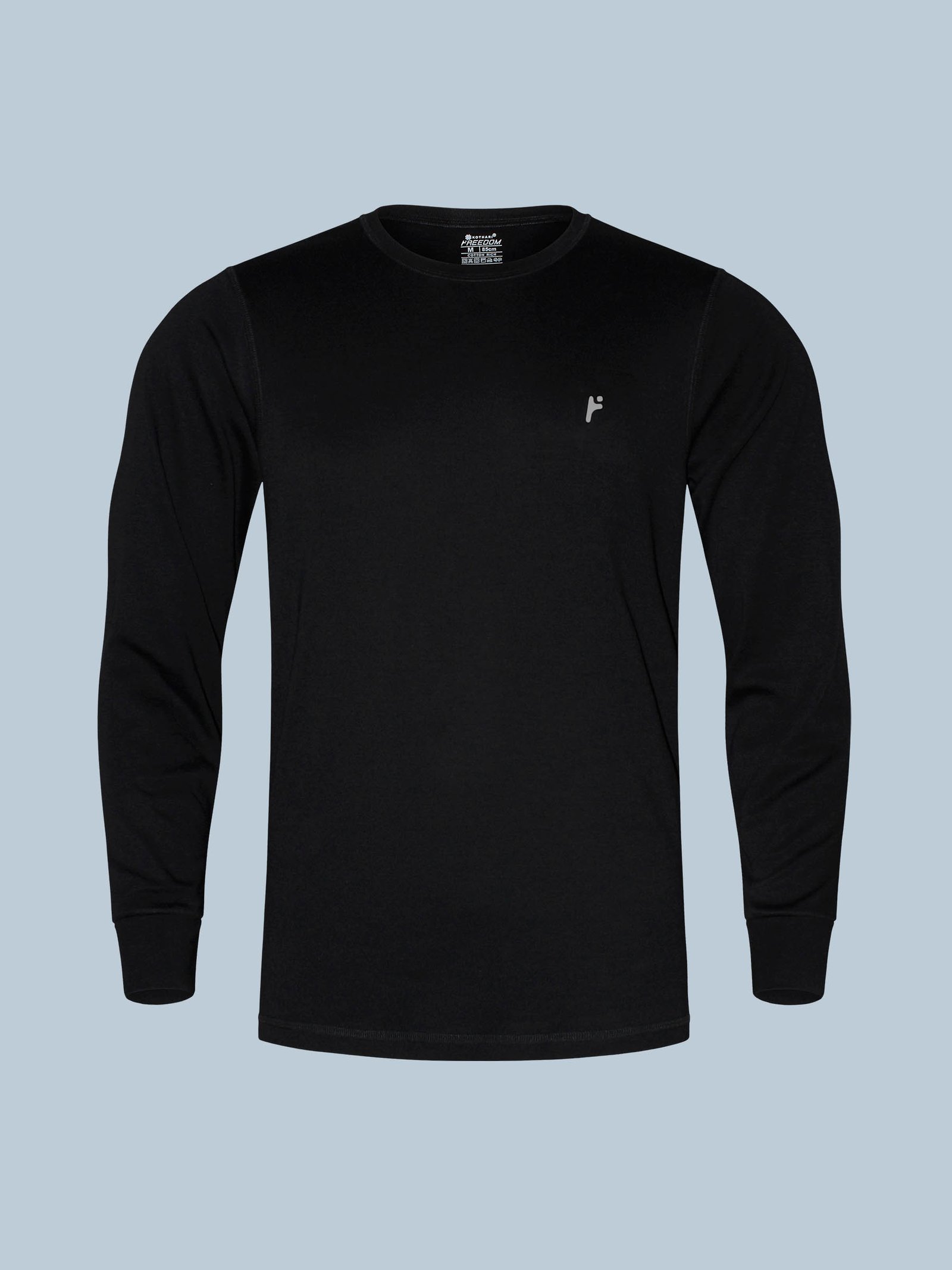 Freedom Men’s Premium Interlock Cotton Long-Sleeve T-Shirt | Soft, Breathable & Durable Fabric | Regular Fit Casual Wear - Image 2