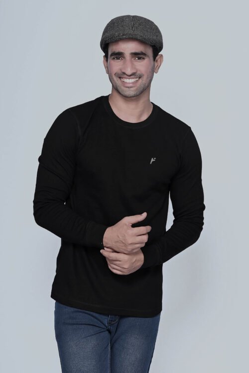 Freedom Men’s Premium Interlock Cotton Long-Sleeve T-Shirt | Soft, Breathable & Durable Fabric | Regular Fit Casual Wear