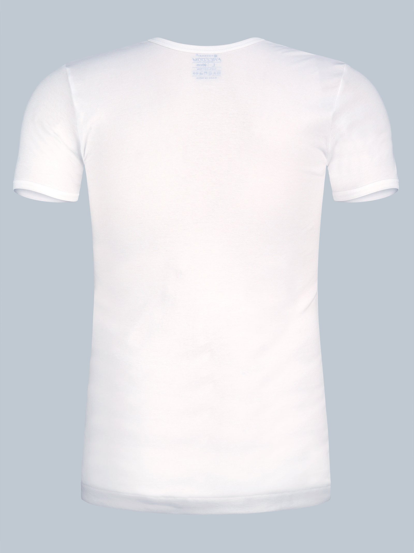 Freedom White Cotton Rich 1x1 Rib Round Neck Half Sleeve Vest for Men – Skin-Friendly Comfort - Image 5