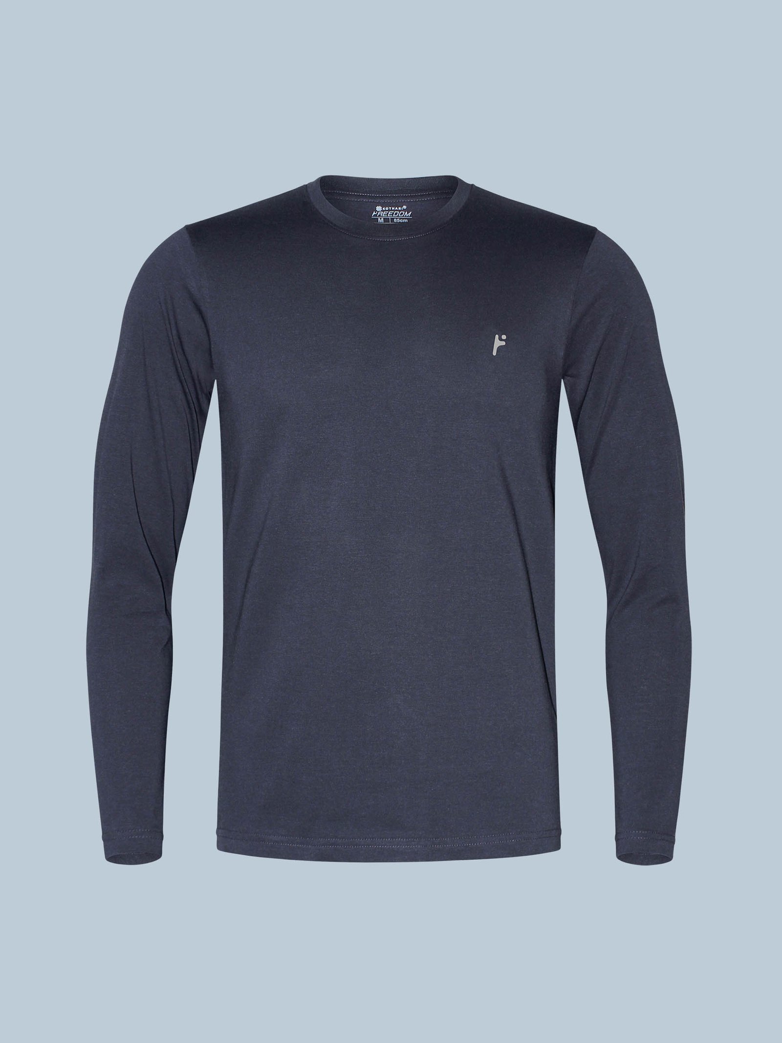 Freedom Men’s Cotton Rich Full Sleeve T-Shirt | Regular Fit | Round Neck | Solid Casual Wear | Soft & Breathable Fabric - Image 4