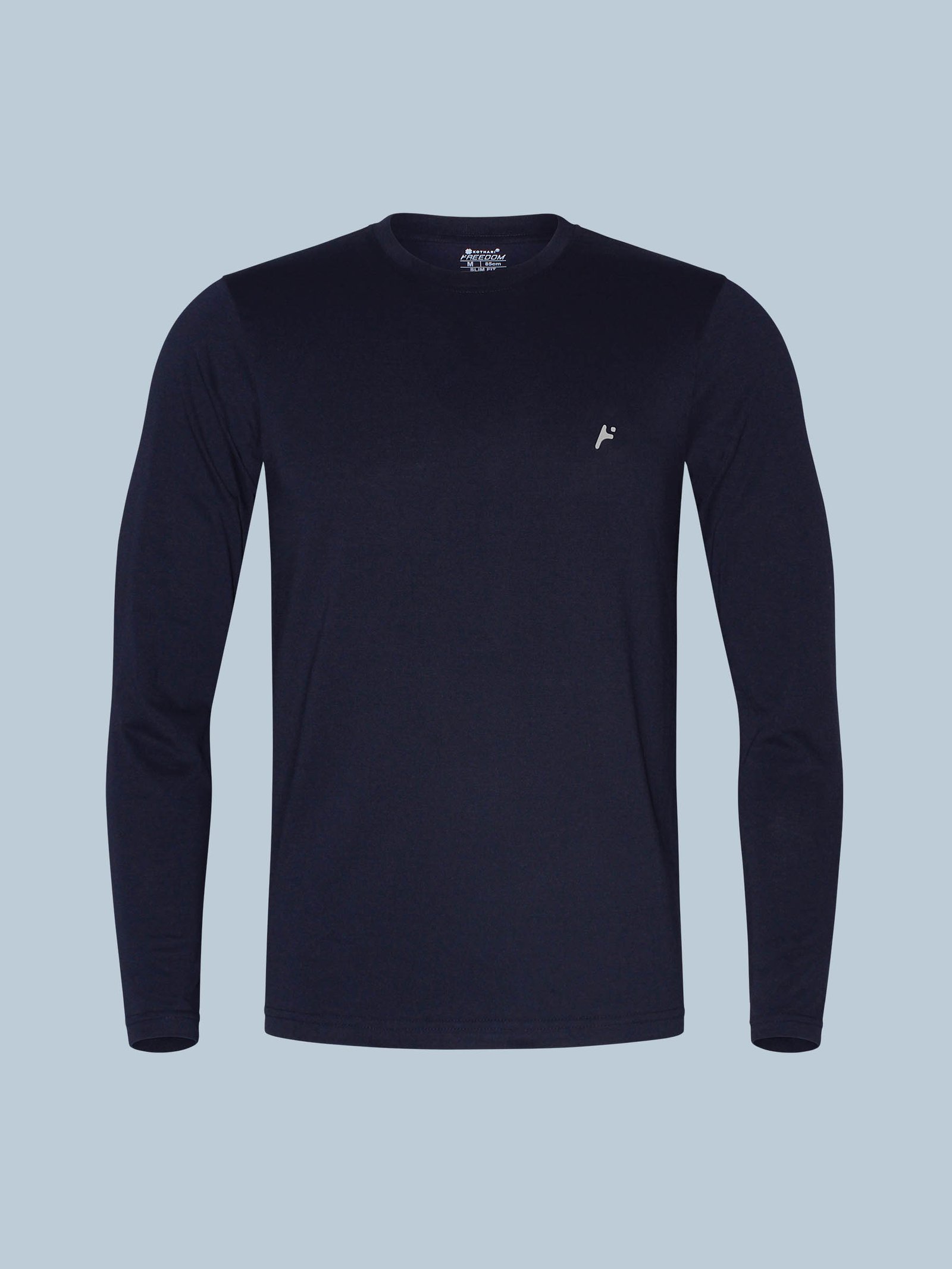 Freedom Men’s Cotton Rich Full Sleeve T-Shirt | Regular Fit | Round Neck | Solid Casual Wear | Soft & Breathable Fabric - Image 5