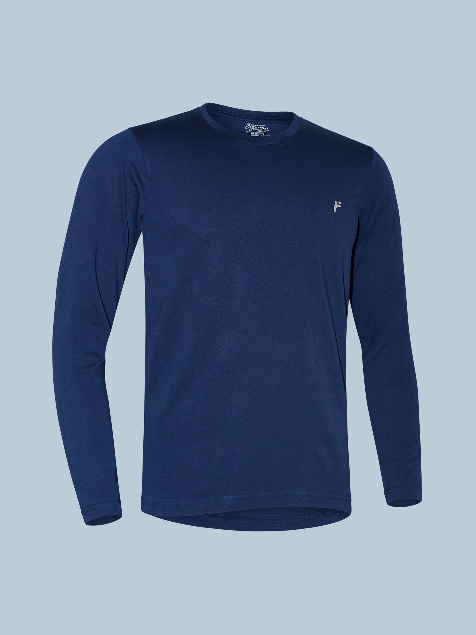 Freedom Men’s Cotton Rich Full Sleeve T-Shirt | Regular Fit | Round Neck | Solid Casual Wear | Soft & Breathable Fabric - Image 8