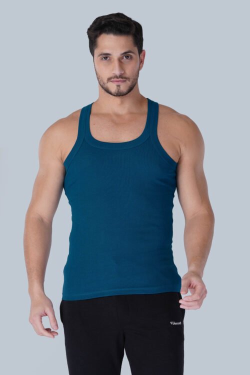 Freedom Super Fine 100% Cotton 1×1 Rib Sleeveless Gym Vest (Color)