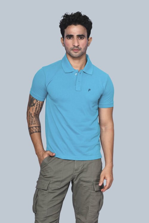 Freedom Collar Cotton Rich Solid Polo T-Shirt for Men | Regular Fit | Half Sleeve | No Pocket Casual Wear Tee