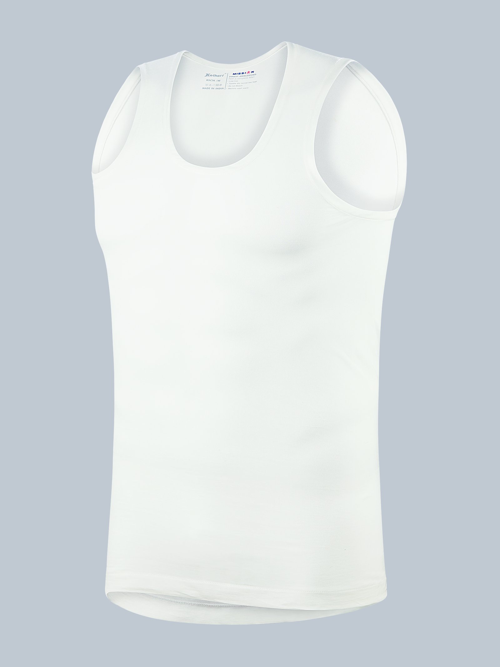 Kothari Mission Ultra Fine Mercerized Sleeveless Vest for Men | 2-Ply Mercerized Cotton | Luxurious Comfort - Image 4